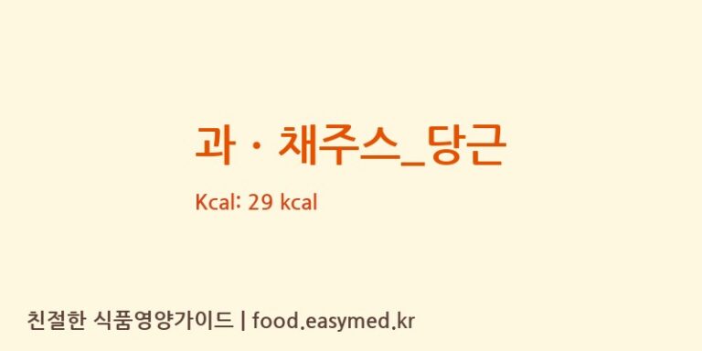 과ㆍ채주스_당근 영양성분 (칼로리, 단백질, 나트륨)