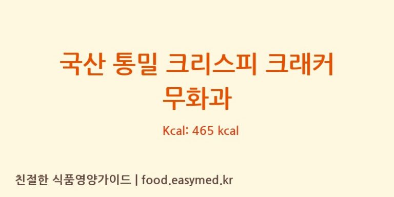 [주식회사 해오름식품] 국산 통밀 크리스피 크래커 무화과 다이어트 영양 정보 (당류, 단백질)