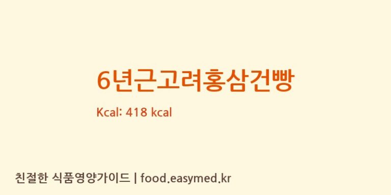 [㈜금풍제과] 6년근고려홍삼건빵 다이어트 영양 정보 (당류, 단백질)