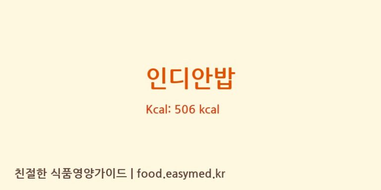 [㈜농심] 인디안밥 영양성분 (칼로리, 단백질, 나트륨)