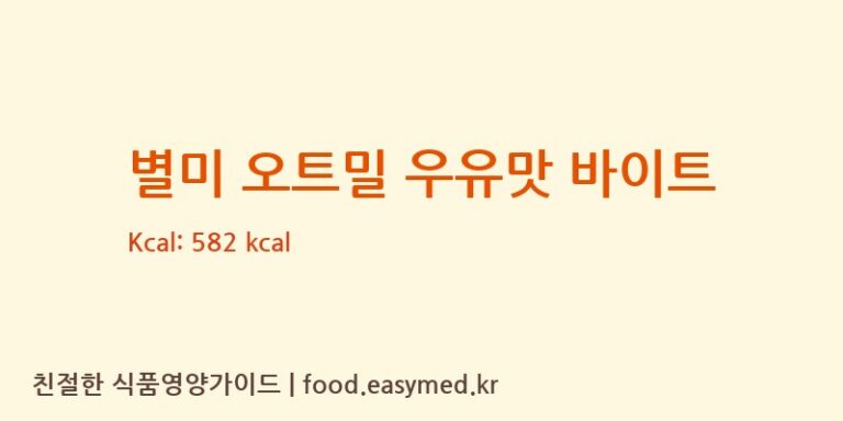 [TAMVIETFOODSJOINTSTOCKCOMPANY] 별미 오트밀 우유맛 바이트 영양성분 (칼로리, 단백질, 나트륨)