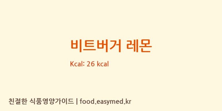 [BITBURGERBRAUGRUPPEGMBH] 비트버거 레몬 영양성분 (칼로리, 단백질, 나트륨)