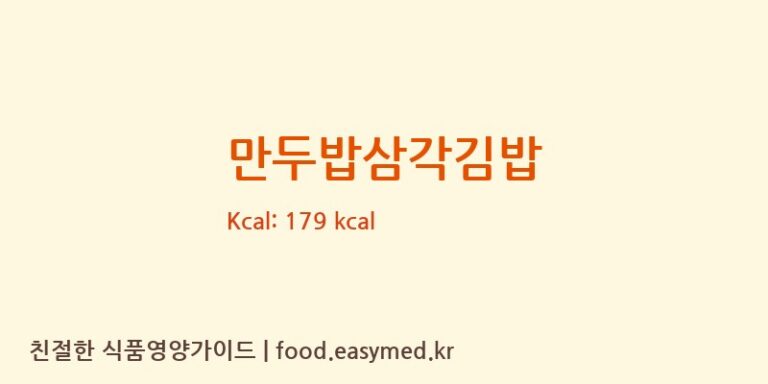[영진데리카후레쉬] 만두밥삼각김밥 영양성분 (칼로리, 단백질, 나트륨)