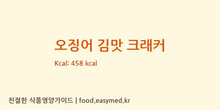 [WEALTHY FOOD MANUFACTURING LIMITED] 오징어 김맛 크래커 영양성분 (칼로리, 단백질, 나트륨)