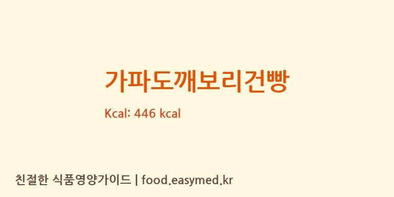 가파도깨보리건빵 칼로리 및 주요 영양소 분석 (㈜금풍제과)