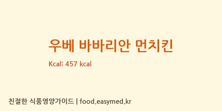 [해피브레드] 우베 바바리안 먼치킨 영양성분 (칼로리, 단백질, 나트륨)