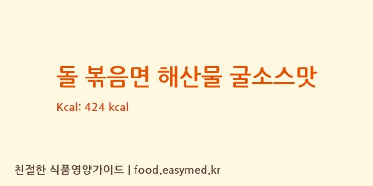 [ZHUHAIGOLDENCOASTWINNERFOODPRODUCTSLTD] 돌 볶음면 해산물 굴소스맛 다이어트 영양 정보 (당류, 단백질)