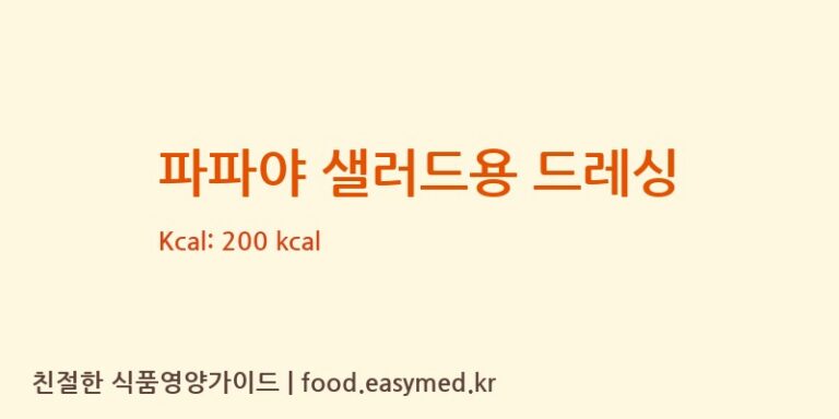 파파야 샐러드용 드레싱 칼로리 및 주요 영양소 분석 (PHIBOONCHAI MAEPRANOM THAI CHILI PASTE CO.,LTD)